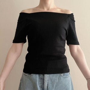 オフショルカットソー