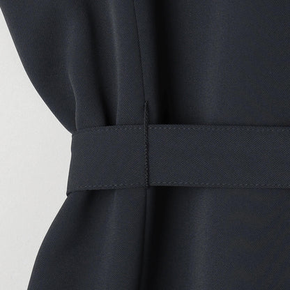 【WEB限定 Wardrobe DAILY MINIMAL】ダブルクロス リボンベルトジレ -ウォッシャブル-