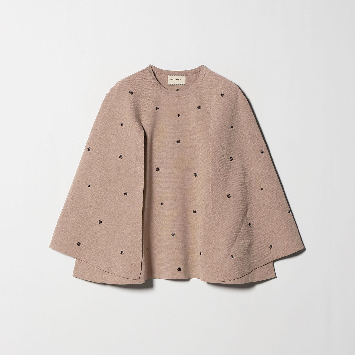 エンブロイダリー フラワー ケープニット ‐ウォッシャブル‐