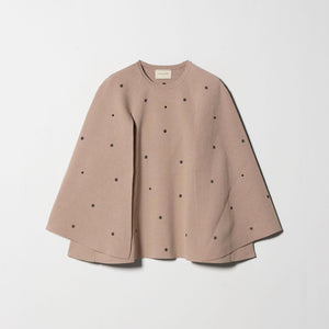 エンブロイダリー フラワー ケープニット ‐ウォッシャブル‐