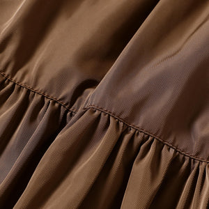 【百田夏菜子さん着用】【洗える】ツイル ギャザー スカート（S〜M）