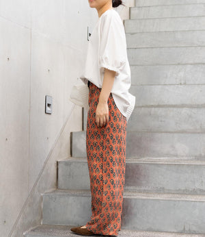 ボタニカルプリントイージーサマーパンツ