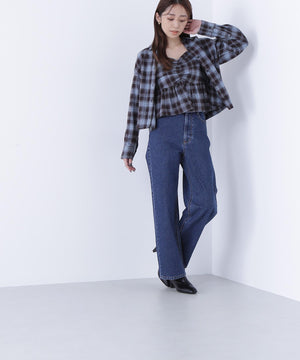 ビスチェセットチェックシャツ