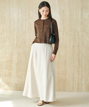 リネンレーヨン セミフレアスカート
