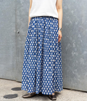 プリントボイルギャザースカート