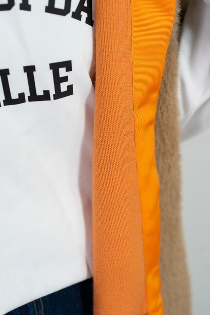 バイカラーテープシャギーニットベスト