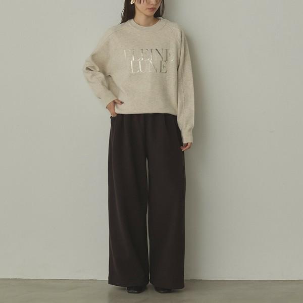 あったかポンチベロアボンディングワイドパンツ