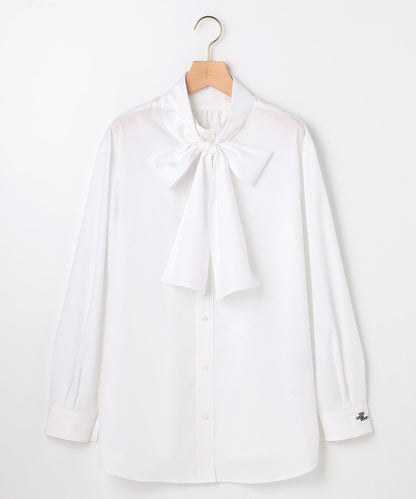 コットンタッチシャーティング刺繍入り ブラウス