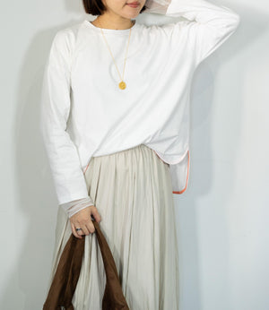 ポイントカラーロングTシャツ