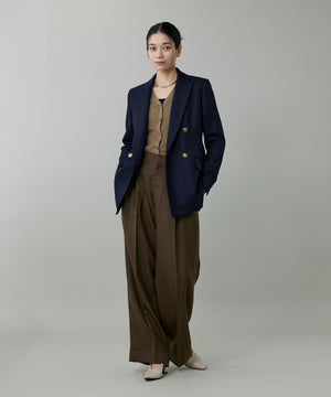 ライトカルゼ ツータックワイドパンツ