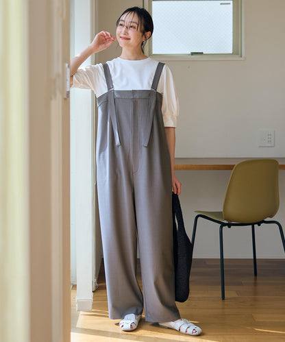 イージーケアライトストレッチサロペット