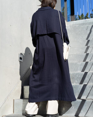 リネンボリュームスリーブトレンチコート