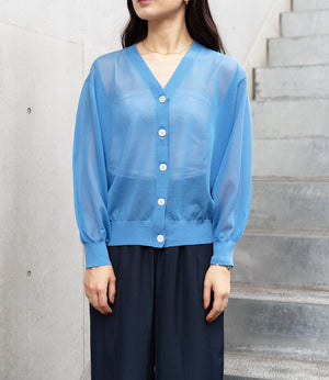 シャープネックシアーカーディガン