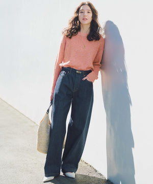 23区DENIM ストレッチ ワイドパンツ