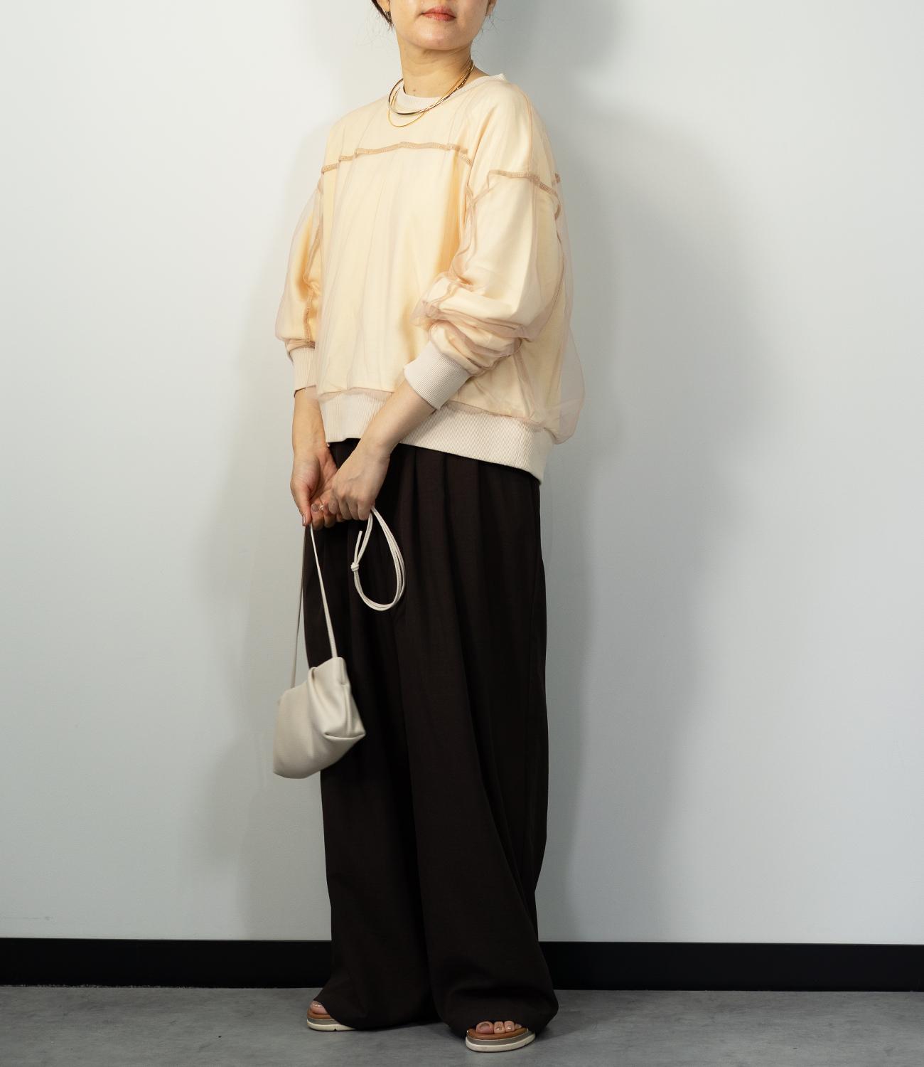 チュールレイヤードカットソー