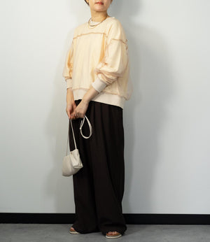 チュールレイヤードカットソー