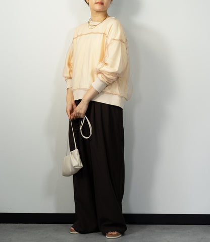 チュールレイヤードカットソー