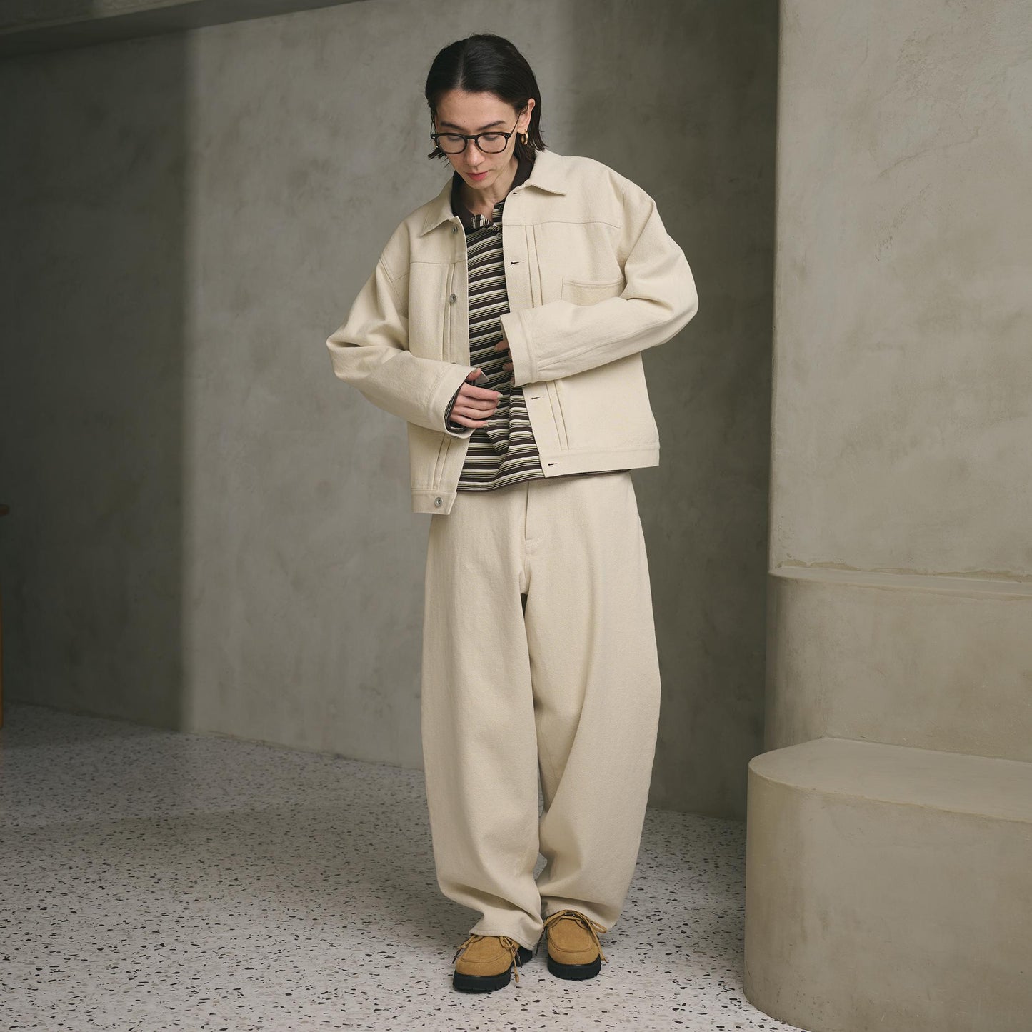 コットンツイル カーブパンツ ウォッシャブル