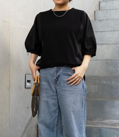 異素材ドッキングドルマンカットソー