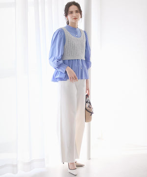 LIGHT DENIM バレルワイド パンツ