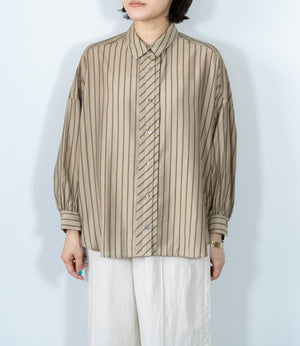 シアーストライプシャツ