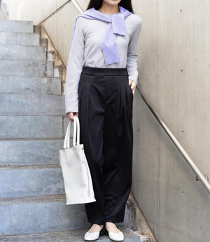 ライトポンチワイドテーパードパンツ