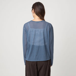 シアー マルチボーダー ロングスリーブ Tシャツ