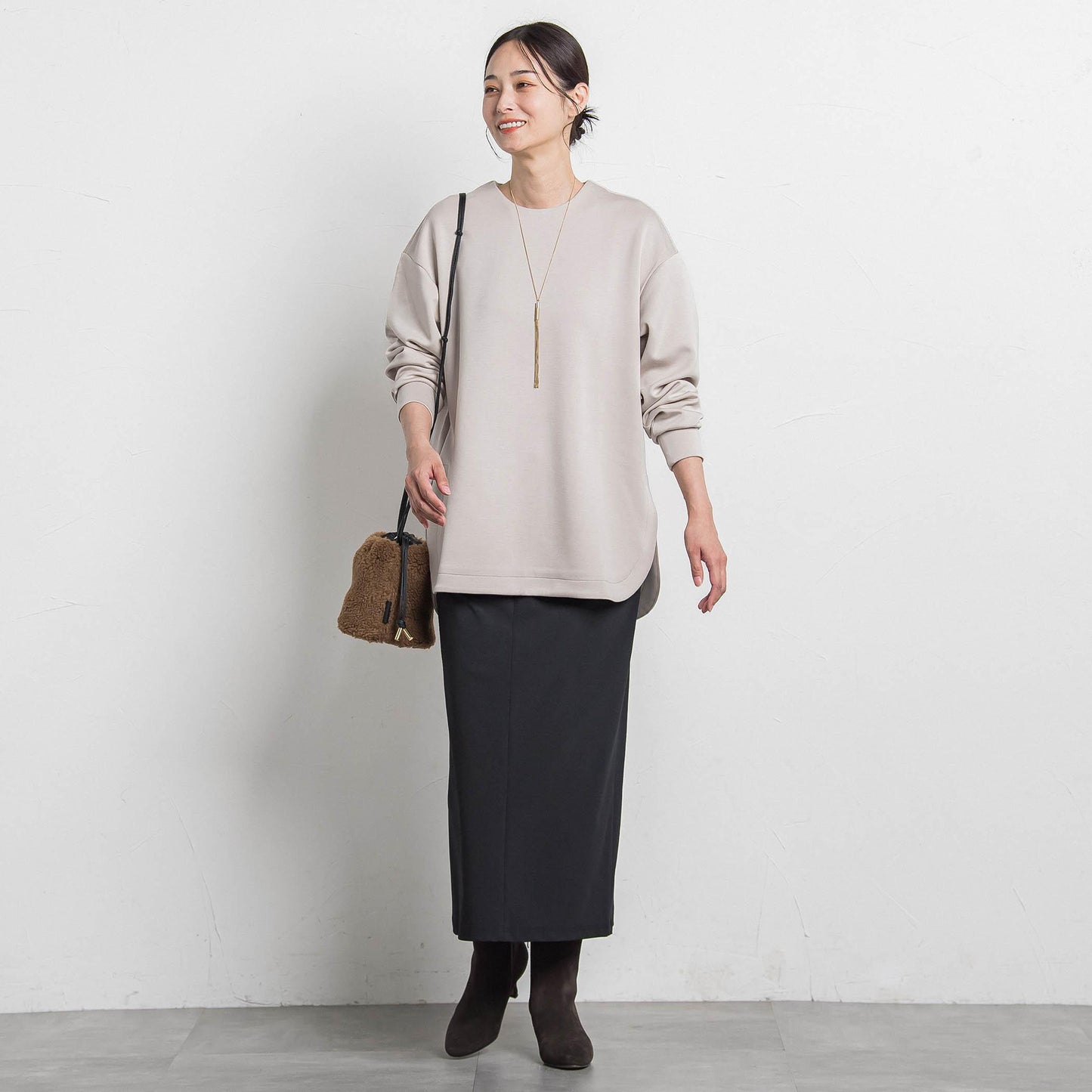 【WEB限定】【VIOLAd'ORO】ボア巾着ミニバッグ　ELMO / V-8925