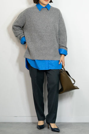 FOX混バックスリットオーバーニット