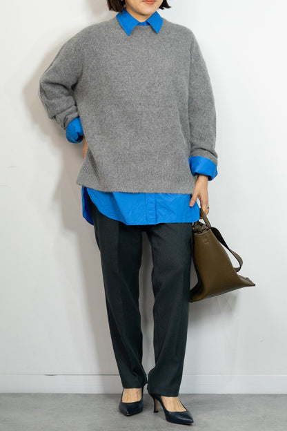 FOX混バックスリットオーバーニット