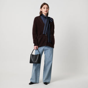 レース コンビ ボウタイ リボン ブラウス ‐ウォッシャブル‐