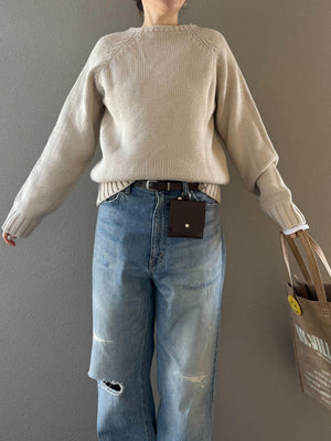 ラウンドネックニット