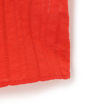 カラミ ストライプ  切り替え ブラウス