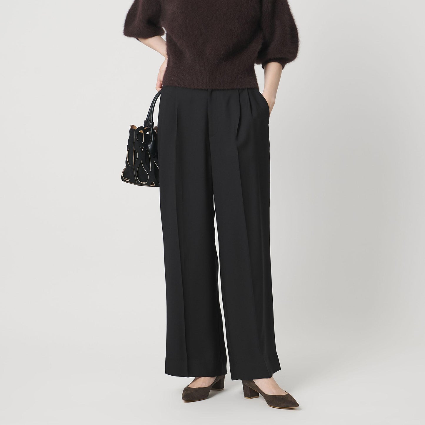 2タック ワイドパンツ‐UVカット 接触冷感 吸水速乾 帯電防止 ウォッシャブル‐