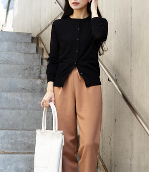 【UV加工・接触冷感】クルーネックカーディガン