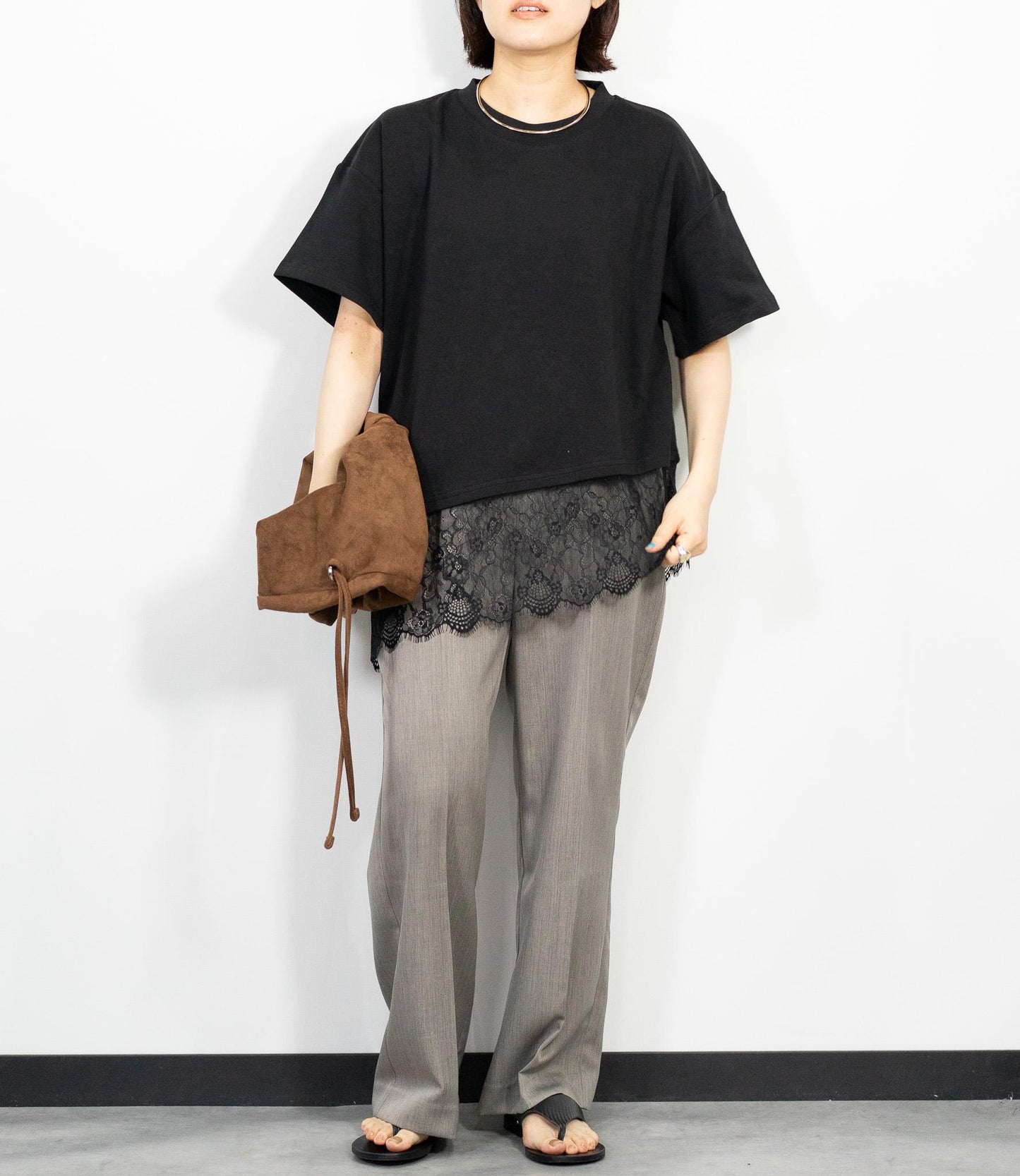 レースドッキングTシャツ