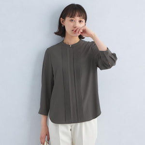 ピンタック 7分袖 ブラウス