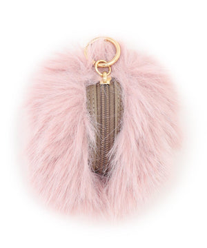 フェイクファー チャーム バッグ