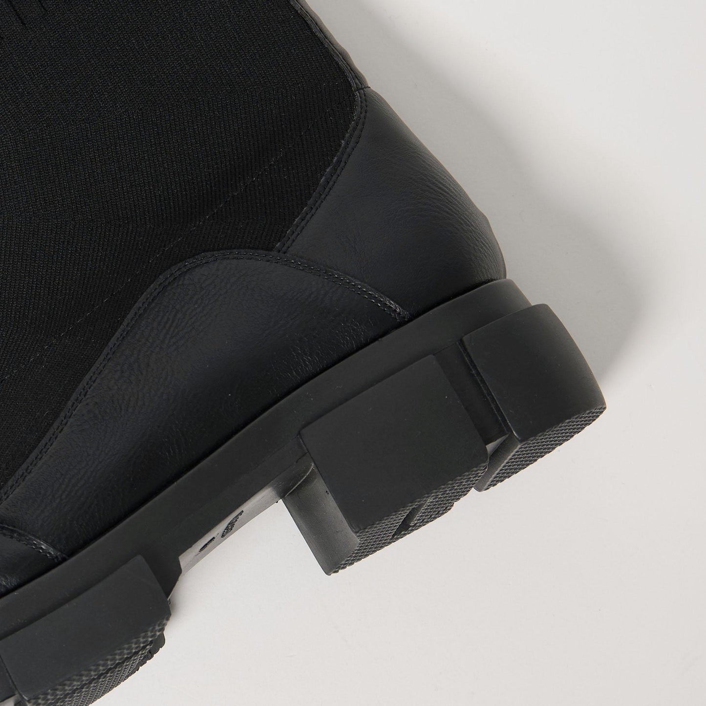 ニット レザーライク ブーツ 撥水/晴雨兼用