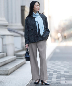 セルロースシルクビエラ ボウタイ付きブラウス