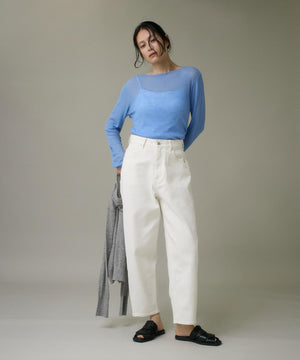 モックネックリブニット《Melty air wool》