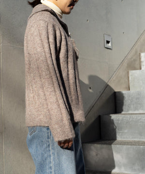 ハーフジップニット