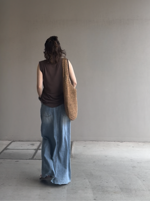 サマーロングデニムスカート