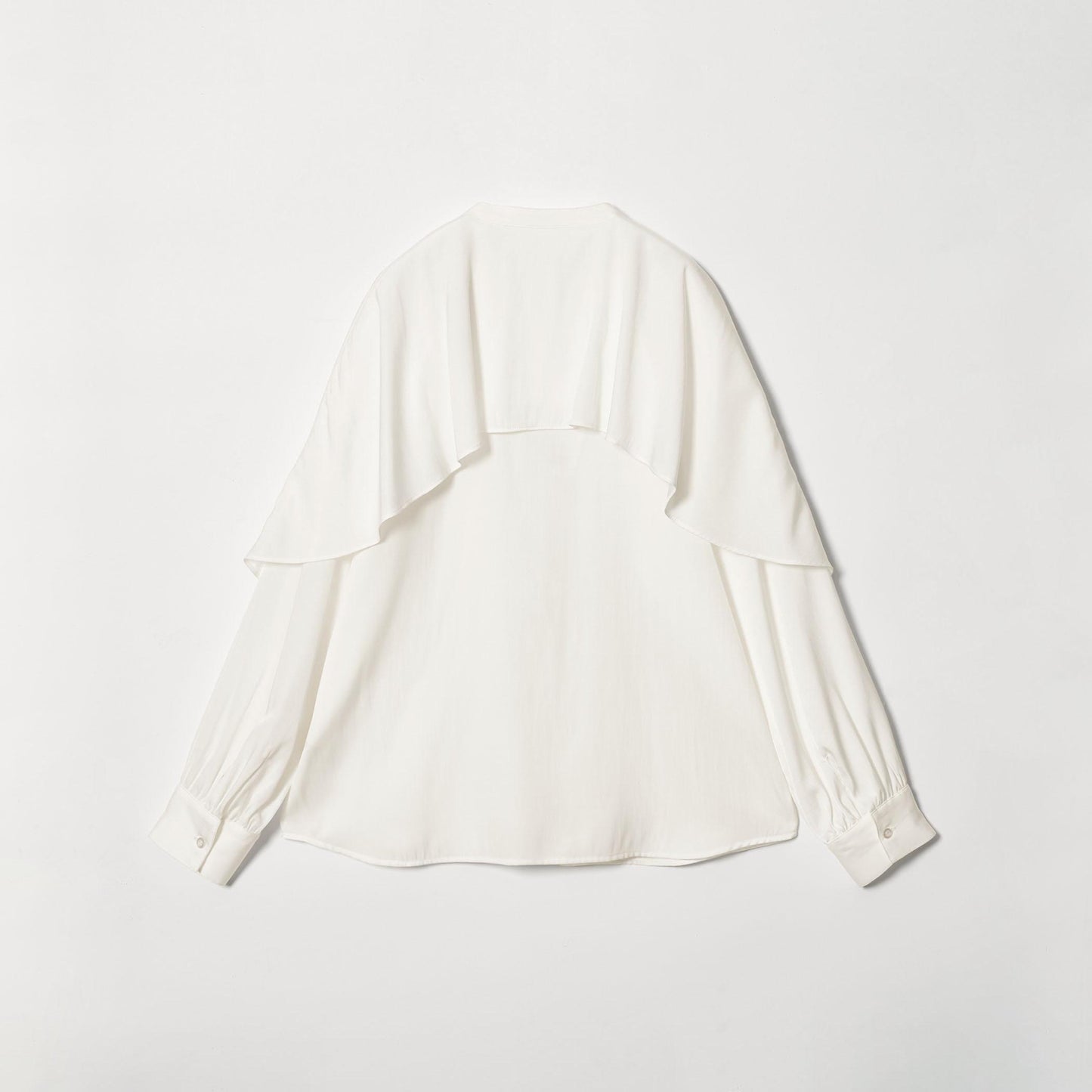 【WEB限定 Wardrobe DAILY MINIMAL】フリルレイヤーブラウス ウォッシャブル