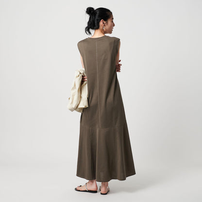 【WEB限定 Wardrobe DAILY MINIMAL】ティアード フレンチスリーブワンピース 接触冷感 吸水速乾