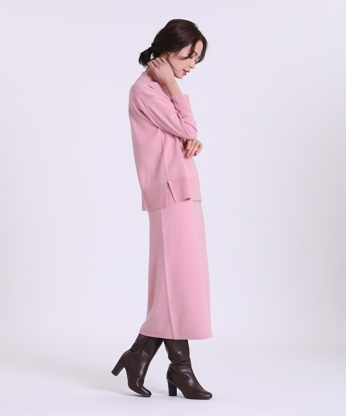 ストレートウールニットスカート