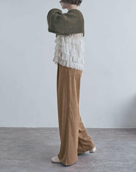 スウェードライクイージーパンツ