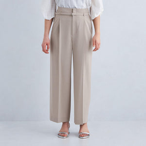 サラフール ベルト ワイド パンツ -マシンウォッシャブル・ストレッチ・UVカット-