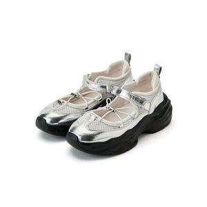 ＜SY＞レースアップベルクロ フラット50●↑