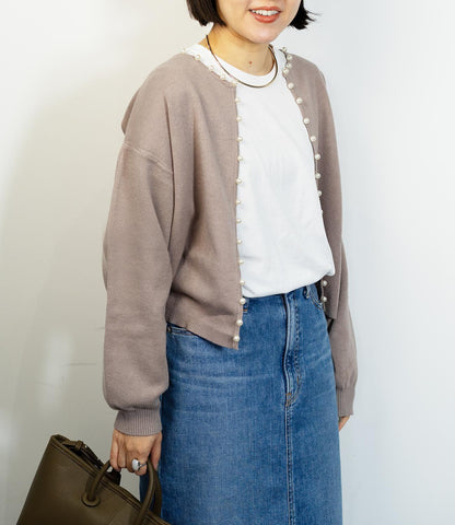 パールニットカーディガン